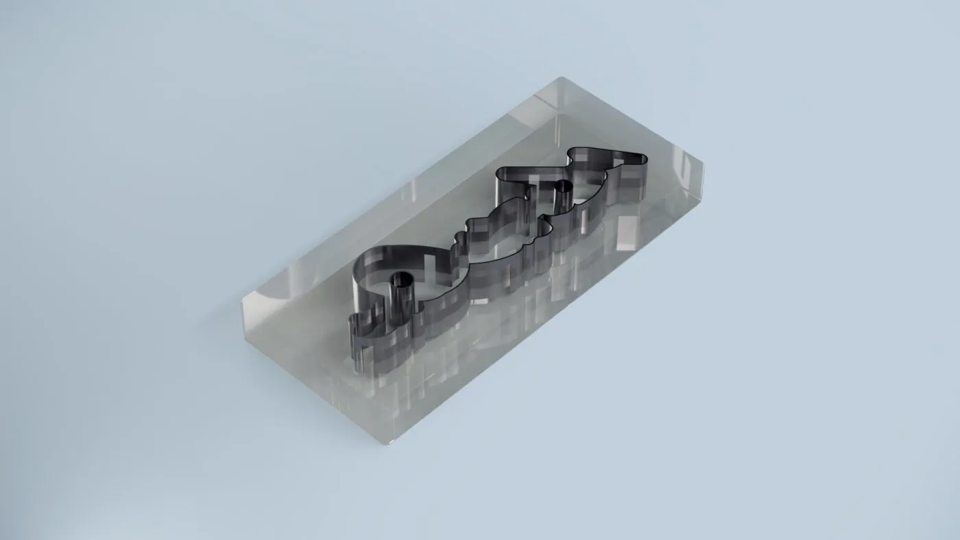 Flatbed dies with plexiglass support